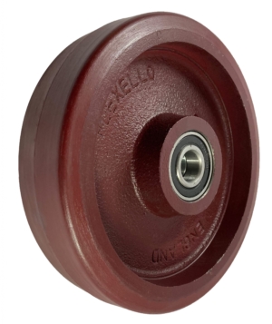 Castor Wheel 200mm | Polyurethane Tyre / Cast Iron Centre, 1045kg, 20mm Ball Bearing (WSU8BJM20)