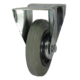 100mm Fixed Castor with Grey Non-Marking Rubber Tyre Wheel and Roller Bearing