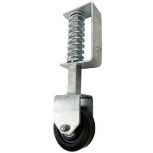100mm Gate Castor Fixed Spring Loaded with Rubber Tyre Wheel GCOPENHD100RU