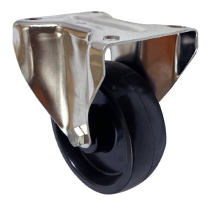 100mm high temperature fixed rigid castor and black phenolic resin wheel with smooth plain bore