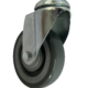 100mm Single Bolt Hole Swivel Castor with Grey Thermoplastic Wheel. Load Capacity 100kg