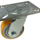 100mm fabricated swivel castor with polyurethane tyre cast iron wheel with ball bearings