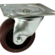 100mm swivel castor with red polyurethane tyre cast iron wheel Flexello 61 Series