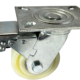 100mm Swivel Castor with Total Stop Brake and White Nylon Wheel with Ball Bearings