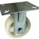 125mm Fixed Rigid castor with fabricated steel frame and nylon wheel with ball bearings
