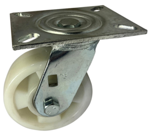 125mm swivel castor with fabricated steel frame and nylon wheel with ball bearings