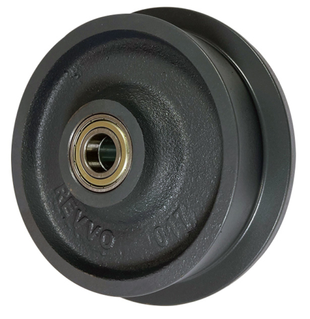 150mm single Flanged Cast Iron Wheel with 20mm Ball Bearings 150CF2H