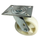 150mm fabricated steel swivel only castor with white nylon wheel and ball bearings