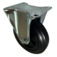 160mm Fixed or Rigid Castor with Black Rubber Tyre on a polypropylene centre wheel with a roller bearing. Load Capacity = 135kg
