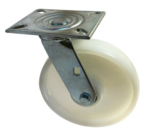 200mm swivel only fabricated steel castor and nylon wheel with roller bearing