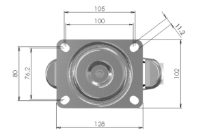 461 Castor Top Plate Dimensions