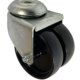 75mm Twin Wheel single bolt hole swivel furniture castor with black polypropylene wheels