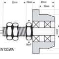 133mm Flange Wheel with 30mm Axel and 800kg Load Rating KW133WA