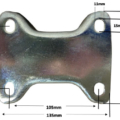 LFV Series 160mm and 200mm Fixed Castor Top Plate Dimensions