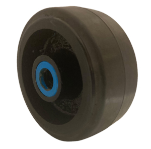 100mm Rubber Tyre on a Cast Iron Centre Castor Wheel WRT4RBM15