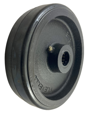 150mm Rubber Tyre on a Cast Iron Centre Castor Wheel WRT6LRB
