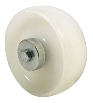 100mm White Nylon Wheel, 12mm Roller Bearing, 150kg (MVW100NY1B)