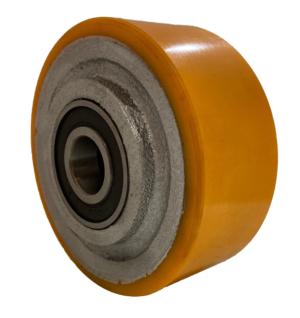 100mm Polyurethane Tyre on a Cast Iron Centre Castor Wheel KMW100PCBJ