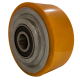 100mm Polyurethane Tyre on a Cast Iron Centre Castor Wheel KMW100PCBJ