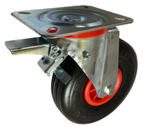 240mm Puncture Proof Castor with Swivel and Wheel Brake KS260EVABR