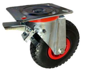260mm Swivel Castor with Brake and Puncture Proof Wheel