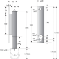 100mm heavy duty gate castor with nylon wheel