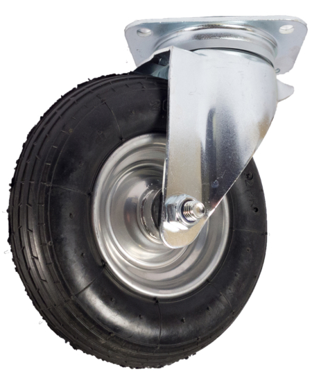 Swivel Castor with 200mm Diameter Pneumatic Wheel with Roller Bearing