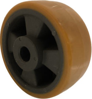 Castor Wheel, 100mm | Polyurethane Tyre Wheel, 15mm Plain Bore, 350kg (KW100PN350)