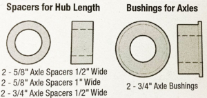 355mm Wheelbarrow wheel component kit