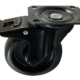 125mm Black Painted Swivel and Brake Castor with Black Rubber Tyre Wheel and Ball Bearing MSV125BRN2NSWB