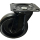 125mm black painted swivel castor with black rubber tyre wheel and ball bearing MSV125NRN2B