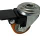 35mm single bolt hole swivel castor with brake polyurethane tyre wheels KS035PT2BBHBR