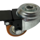 50mm swivel brake single bolt hole castor with polyurethane tyre wheel KS050PT2BBHBR
