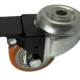 60mm Single Bolt Hole Swivel with Brake Castor and Polyurethane Tyre Wheel KS060PT2BBHBR