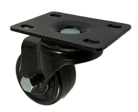 50mm Low Level High Load Swivel Castor with Black Nylon Wheel and Ball Bearings ks050nybj200