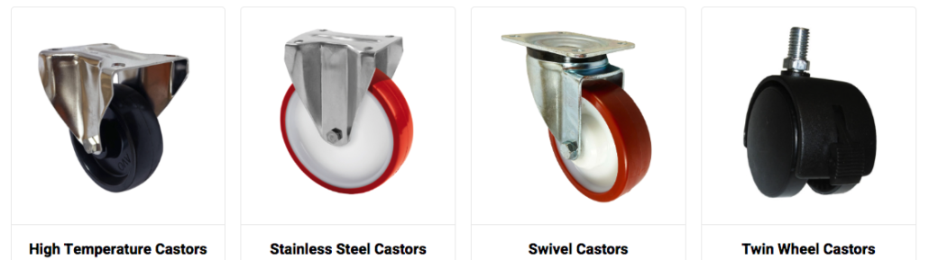 range of castors