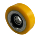 40mm x 15mm polyurethane tyre guide roller with 8mm ball bearing and 100kg load capacity