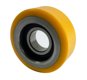 50mm x 20mm polyurethane tyre guide roller with 17mm single ball bearing