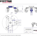 100mm Scene Shifter with Rubber Tyre Wheel Technical Drawing