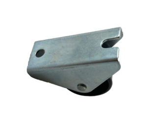 25mm fixed castor with 2 fixing holes and a 25mm black nylon wheel kf050ny40x17