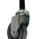 100mm Single Bolt Hole Swivel Castor with Grey Thermoplastic wheel and Round Expander