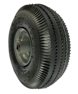 260mm pneumatic wheel for sack trucks with 16mm ball bearings and 56mm offset wheel hub