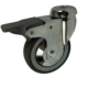 80mm Swivel and Brake Castor with 12mm Single Bolt Hole and Thermoplastic Rubber Tyre Wheel, 50kg Load Capacity