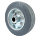 100mm Grey Solid Rubber Tyre Castor Wheel on a Pressed Steel Metal Centre and 12mm Roller Bearing