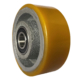 80mm castor wheel with a polyurethane tyre on a cast iron centre and 15mm ball bearings