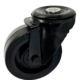 100mm Black Powder Coated Single Bol Hole Swivel Castor with Black Rubber Tyre wheel and Ball Bearings