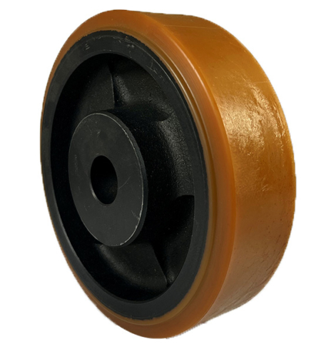 200mm high quality polyurethane tyre on a cast iron centre wheel heavy duty
