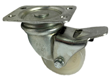 50mm Swivel Castor with Wheel Brake and Plain Bore Nylon Wheel. Revvo 1 Series Castor