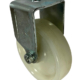 75mm Fixed Castor with 10mm Single Bolt Hole and Plain Bore Nylon Wheel