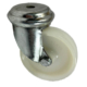 75mm Swivel Castor with M8 Single Bolt Hole and White Nylon Wheel Revvo 2 Series